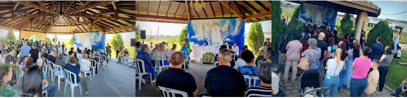 Missa reúne fiéis no Cemitério Parque Memorial da Vida